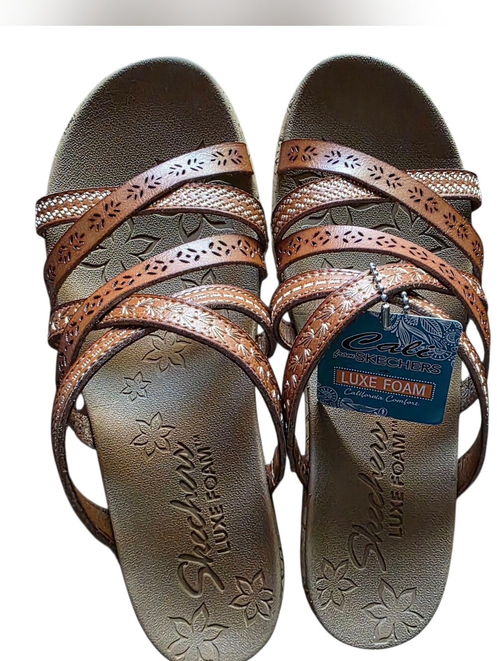 Skechers Women's Luxe Foam Strappy Sandals